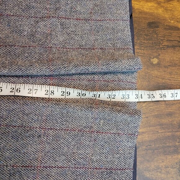 Vtg Hubberman Ireland Wool Tweed Midi Skirt Size 12 Pleated Windowpane Preppy - Picture 7 of 7